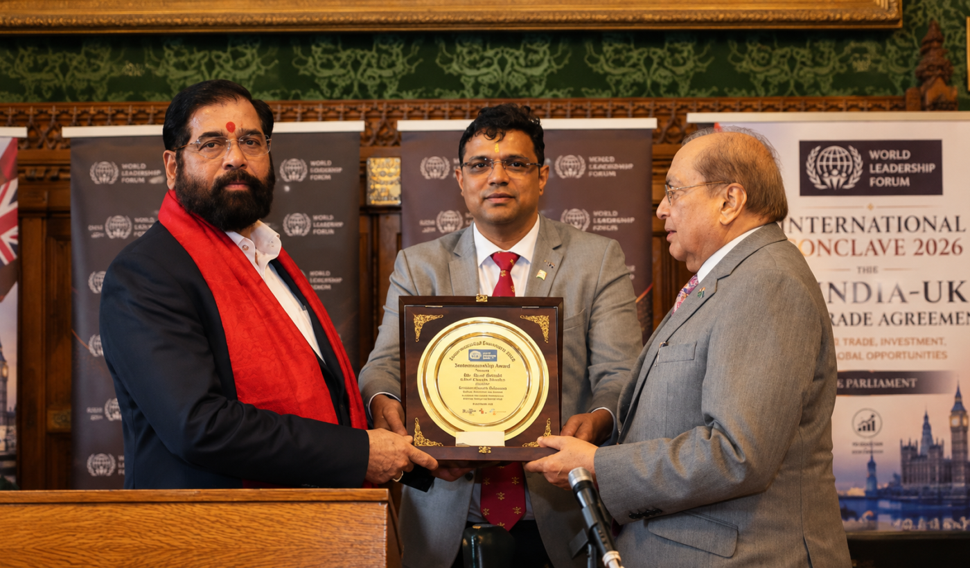 Eknath Shinde Honoured in London as Maharashtra Deepens UK Engagement